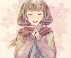 二次元插画女生头像图片