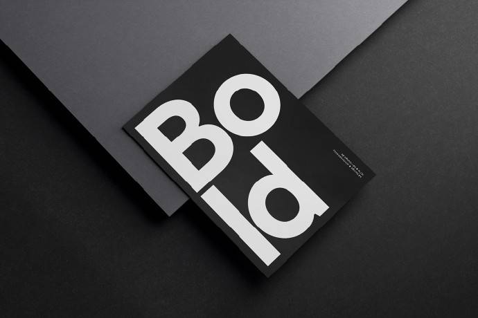 Fabian Fohrer黑白色调的英文字体海报设计图片