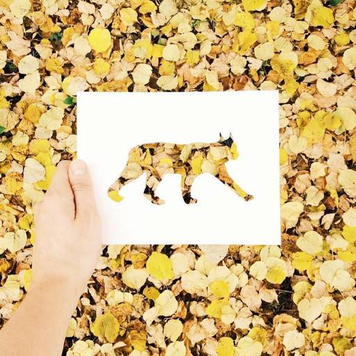 大自然的创意动物剪纸设计