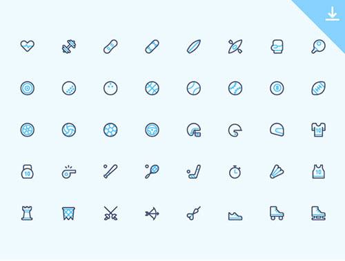 优秀的运动体育类图标ICON素材