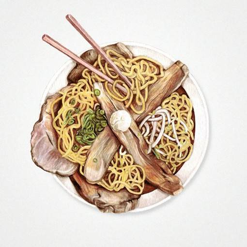 插画师sara的美食甜点彩铅绘画图片