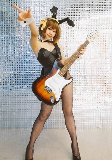 凉宫春日兔女郎黑丝福利COS（12）