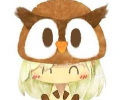 戴着各种萌动物帽子的插画女生微信头像图片