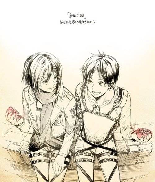 进击的巨人主题手绘插画作品