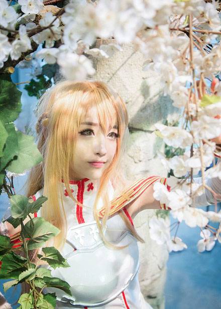 螺旋猫Tomia亚丝娜白丝制服Cos（5）