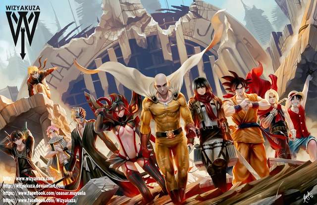 《动漫人物半颜艺术画》Wizyakuza 艺术家华丽呈献 - 图片2