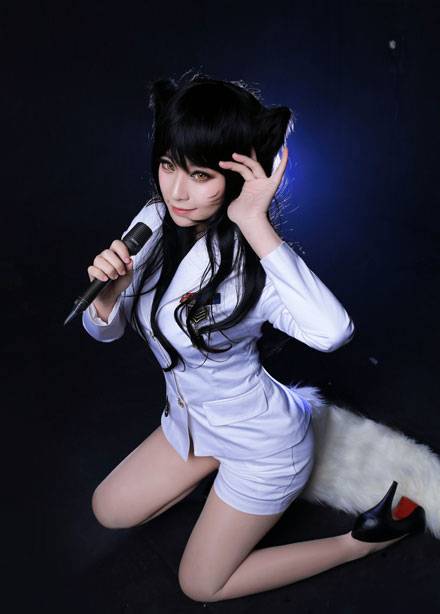 lol阿狸海军风制服性感cos（2）