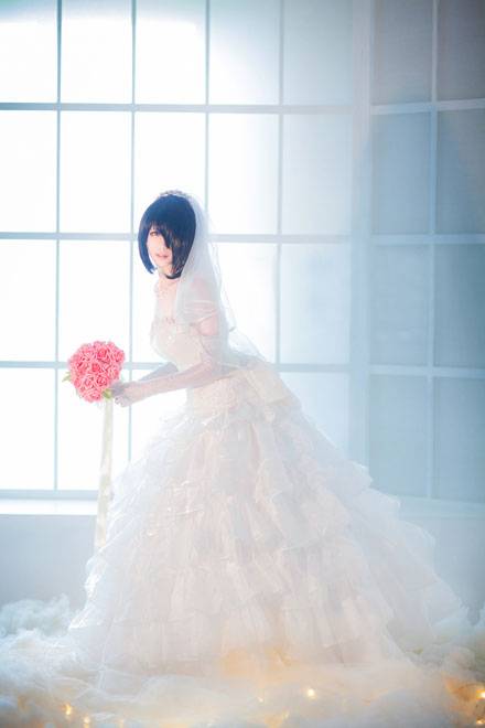 《约会大作战》时崎狂三婚纱COS（4）