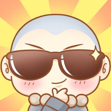 郭斯特原创的小狐狸与小和尚萌哒哒卡通头像