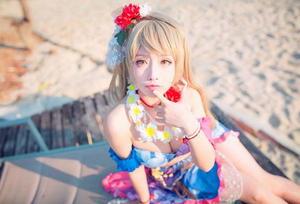 甜美萌妹南小鸟水着觉醒COS（12）