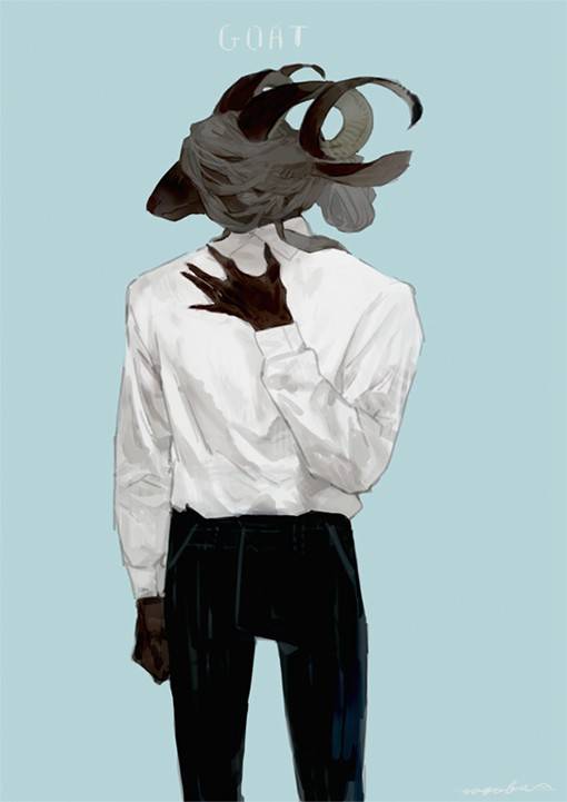 拟人化风格的可爱的日系人物插画图片