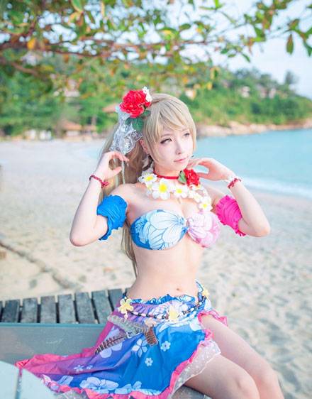 甜美萌妹南小鸟水着觉醒COS（3）