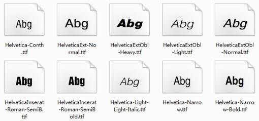 34款最热门的英文字体HELVETICA全套下载