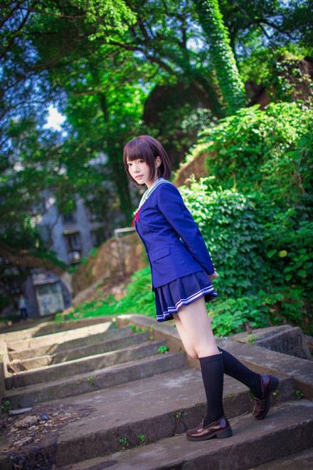 清纯萌妹加藤惠制服COS（7）