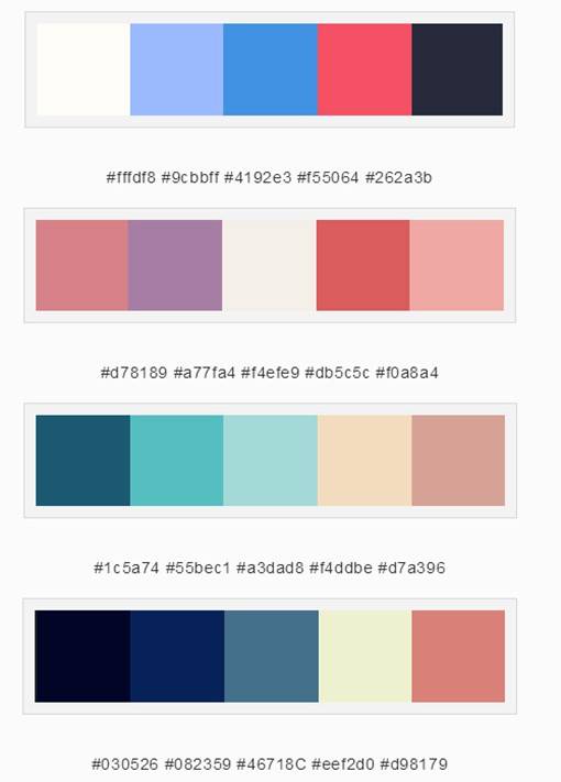 舒服实用的设计配色方案图片素材