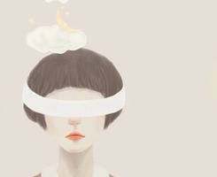 有个性的韩国范儿情侣微信插画头像