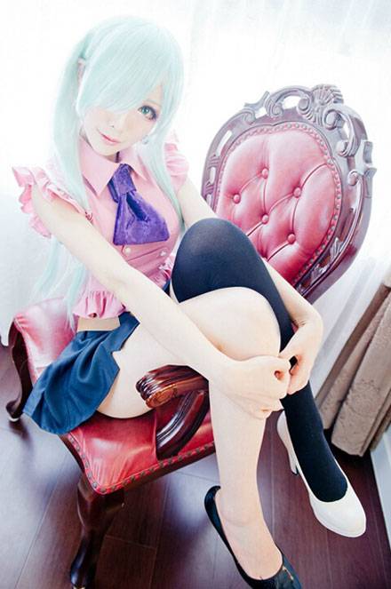 人气coser小梦梦七原罪伊丽莎白cos（1）