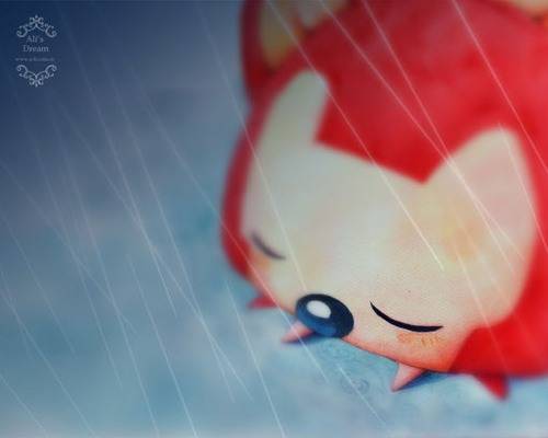 唯美阿狸小清新插画