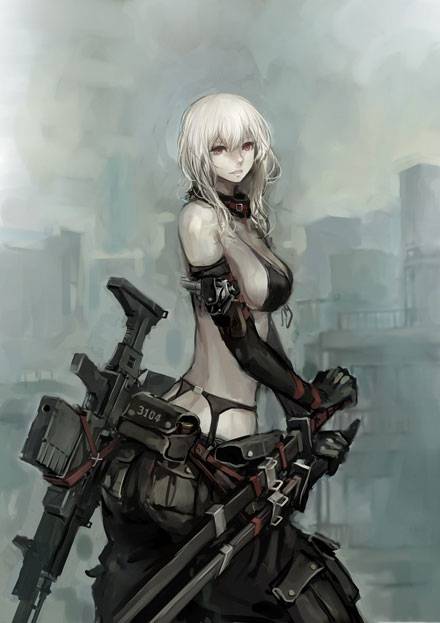 帅气枪械美少女美图六（13）