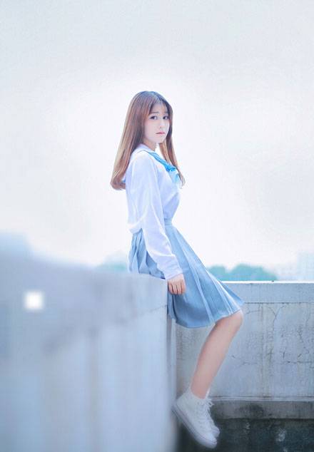 甜美JK少女天台清新写真（5）