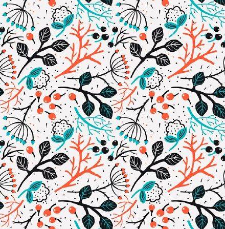 花花草草系列的碎花纹理平铺图片素材