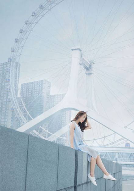 甜美养眼美女户外清新图片写真（10）