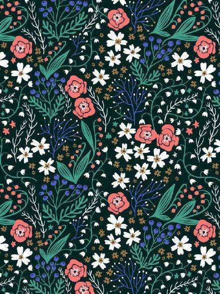 花花草草系列的碎花纹理平铺图片素材