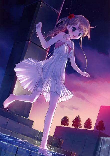 二次元白色连衣裙美少女图赏(7)