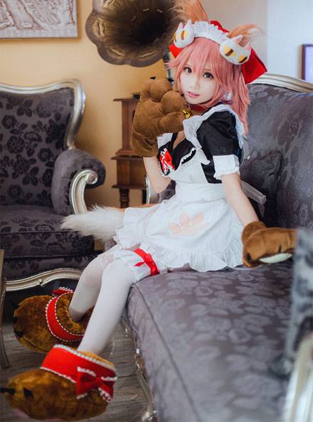 甜美萌妹COS《Fate》玉藻猫（1）