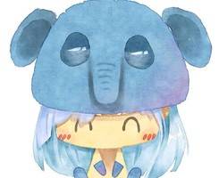 戴着各种萌动物帽子的插画女生微信头像图片