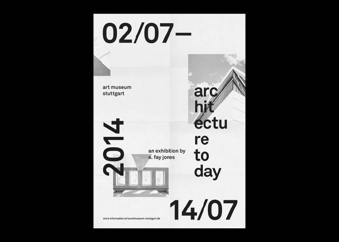 Fabian Fohrer黑白色调的英文字体海报设计图片