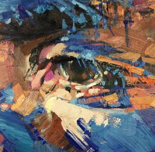 Andrew Salgado的色彩系人物面部油画