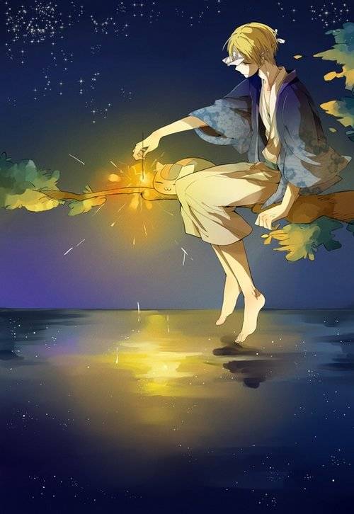 略显梦幻的唯美人物插画图片