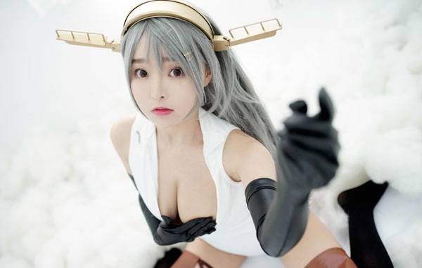 柳侑绮舰娘榛名开胸泳衣福利cos（1）