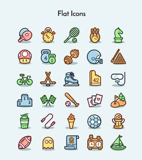 优秀的运动体育类图标ICON素材