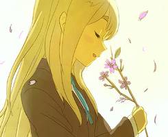 二次元插画女生侧脸头像图片