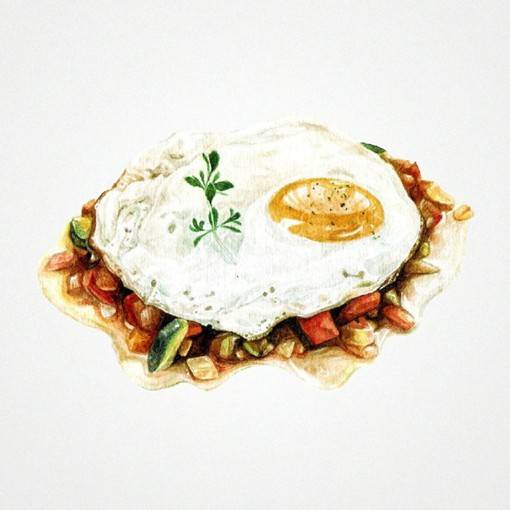 插画师sara的美食甜点彩铅绘画图片