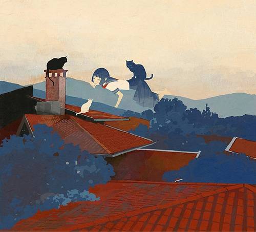 纯（Jun）插画作品图包分享：制服少女的忧郁[121P]