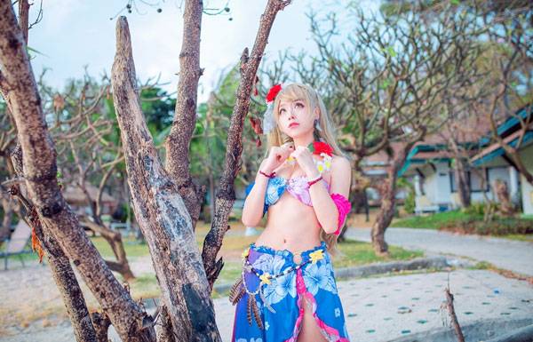 甜美萌妹南小鸟水着觉醒COS（13）