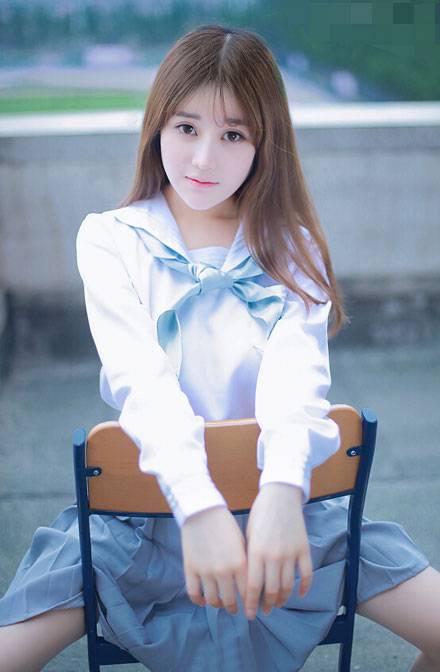 甜美JK少女天台清新写真（2）