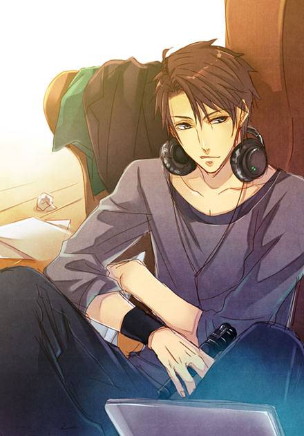 二次元耳机美男图片(2)