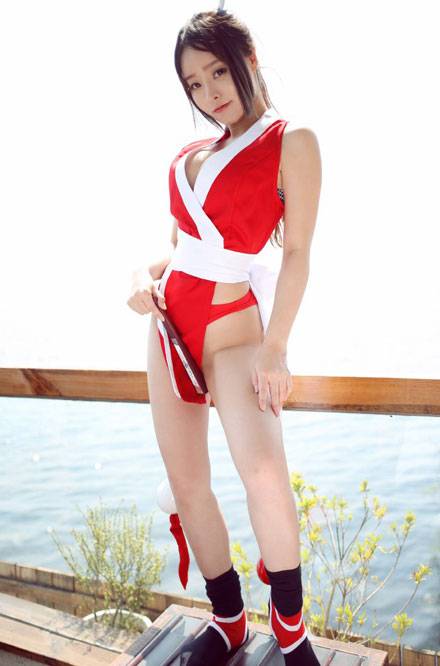 90后嫩模柳侑绮不知火舞cosplayplay（8）