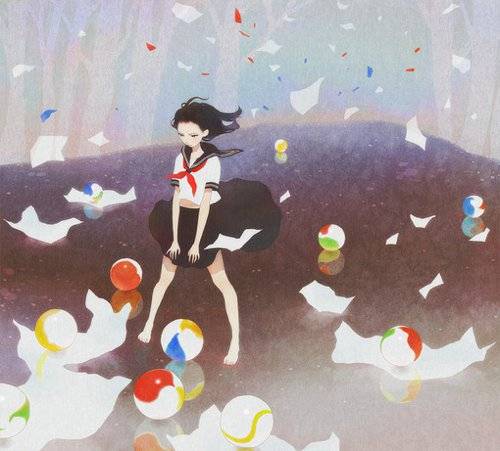 画师純笔下的那位少女的故事 -插画