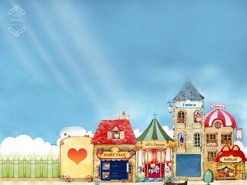 唯美阿狸小清新插画