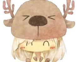 戴着各种萌动物帽子的插画女生微信头像图片