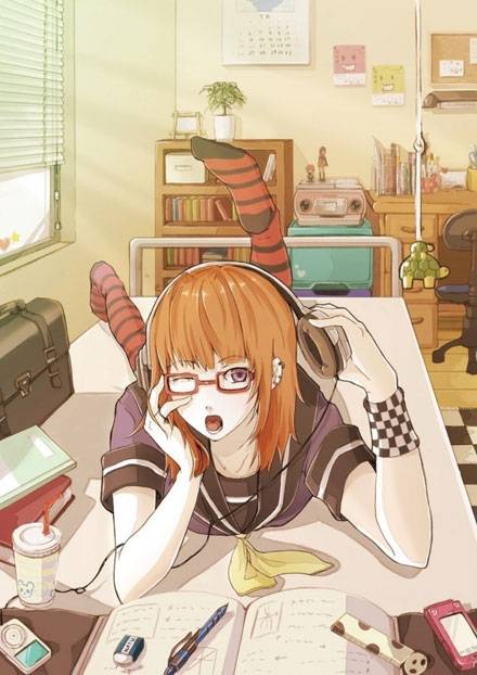 海量二次元托腮少女美图赏(11)