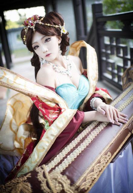 韩国萌妹AZA琴女娑娜古琴风福利COS（2）