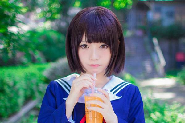 清纯萌妹加藤惠制服COS（4）