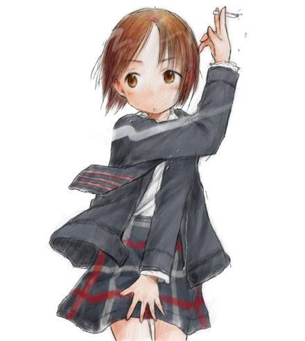 二次元抽烟少女美图片写真集大全(12)