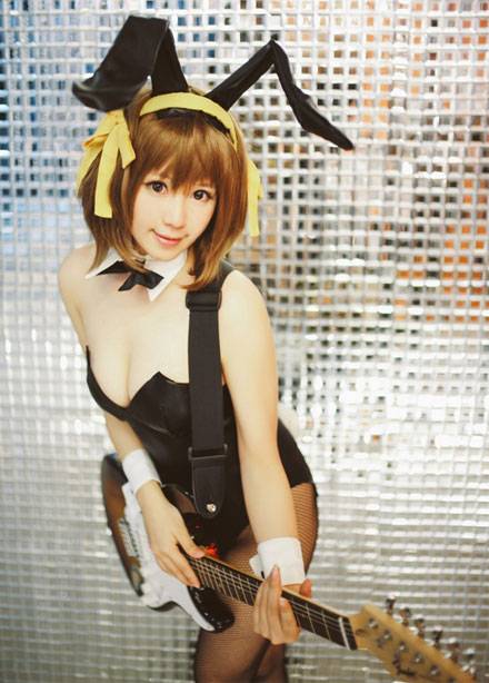 凉宫春日兔女郎黑丝福利COS（7）